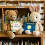 人形が図書館にお泊まり