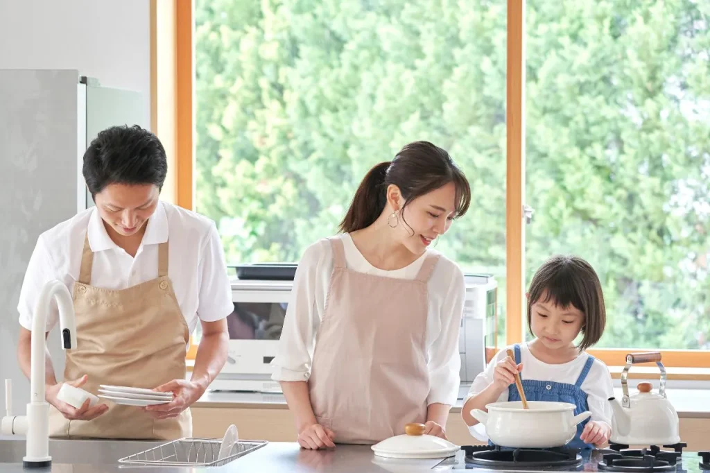 親子で料理