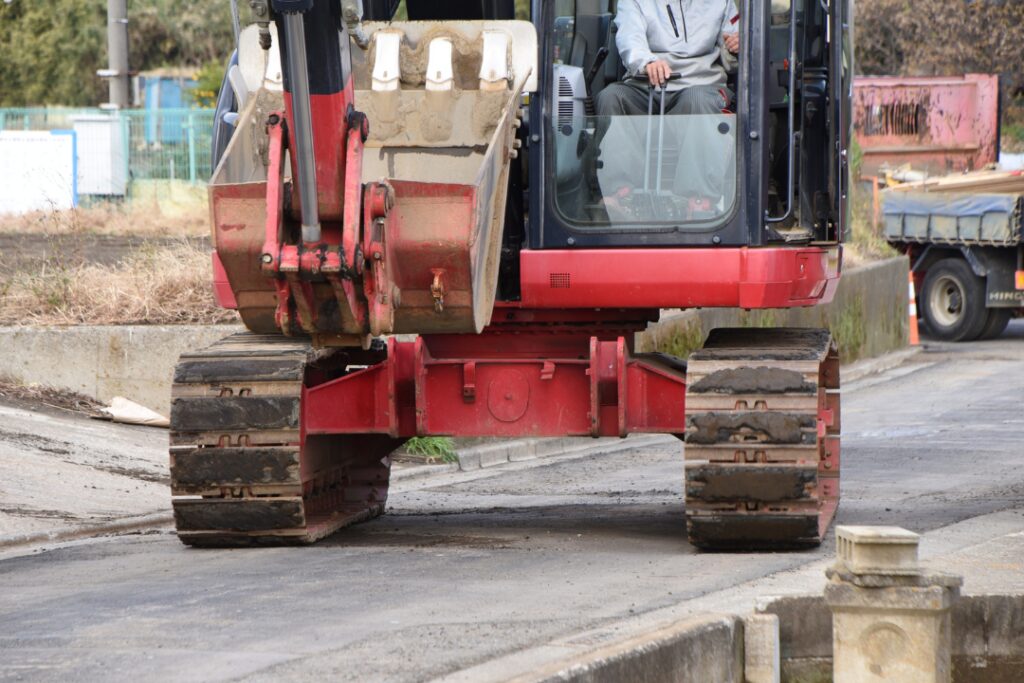 道路の拡張工事